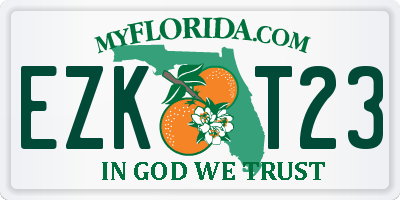 FL license plate EZKT23