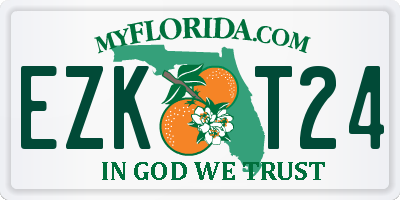 FL license plate EZKT24