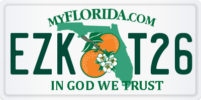 FL license plate EZKT26