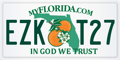 FL license plate EZKT27