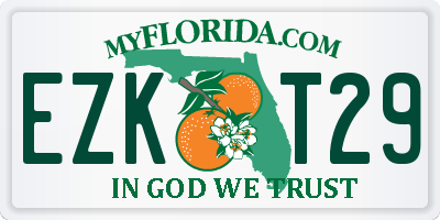 FL license plate EZKT29