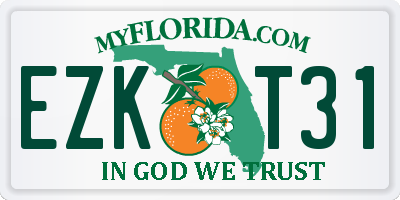 FL license plate EZKT31