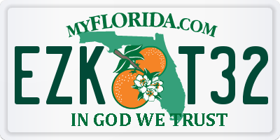 FL license plate EZKT32