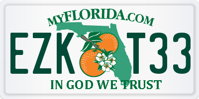 FL license plate EZKT33