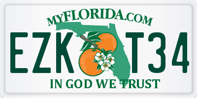 FL license plate EZKT34