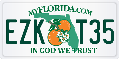 FL license plate EZKT35