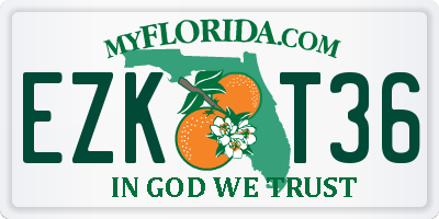 FL license plate EZKT36