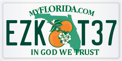 FL license plate EZKT37