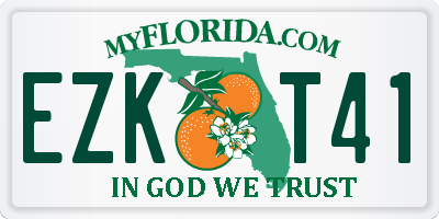 FL license plate EZKT41