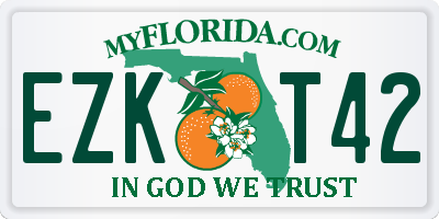 FL license plate EZKT42