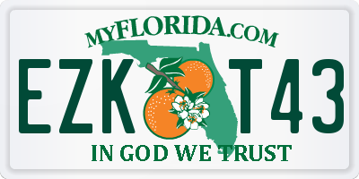 FL license plate EZKT43