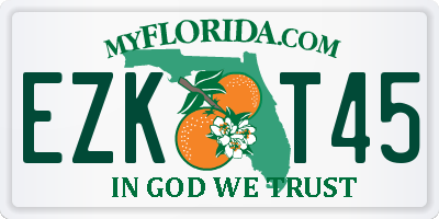 FL license plate EZKT45