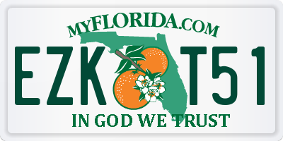 FL license plate EZKT51