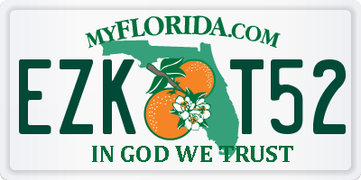 FL license plate EZKT52