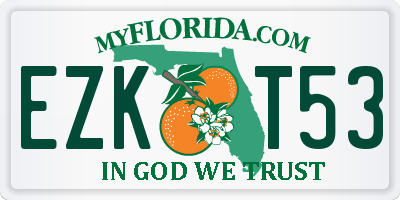 FL license plate EZKT53