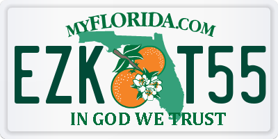 FL license plate EZKT55