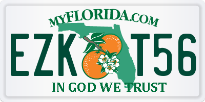 FL license plate EZKT56