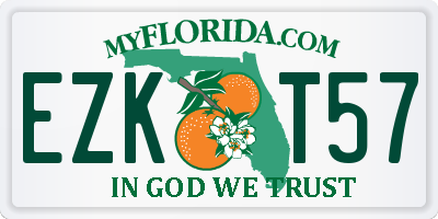 FL license plate EZKT57