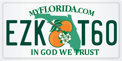 FL license plate EZKT60