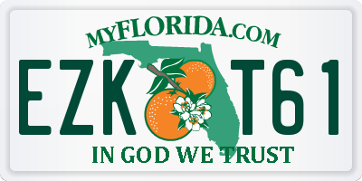 FL license plate EZKT61