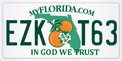 FL license plate EZKT63