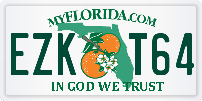 FL license plate EZKT64