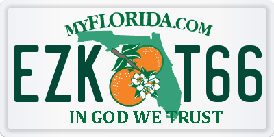 FL license plate EZKT66