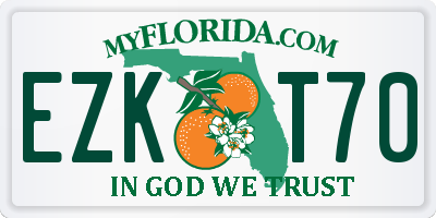 FL license plate EZKT70