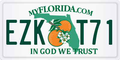 FL license plate EZKT71