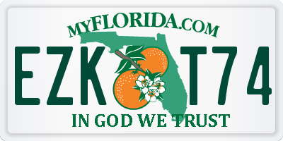 FL license plate EZKT74