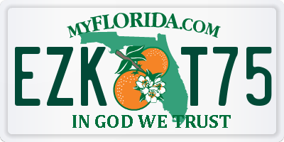 FL license plate EZKT75