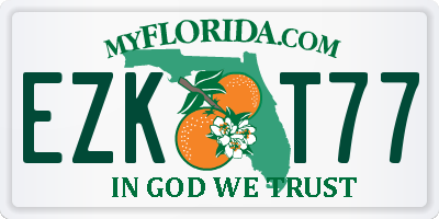 FL license plate EZKT77