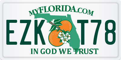 FL license plate EZKT78