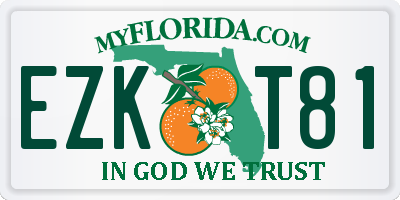 FL license plate EZKT81