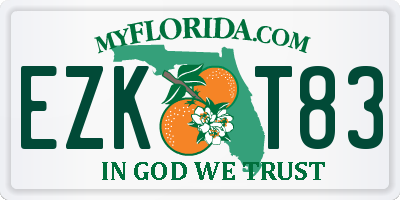 FL license plate EZKT83