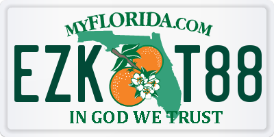 FL license plate EZKT88