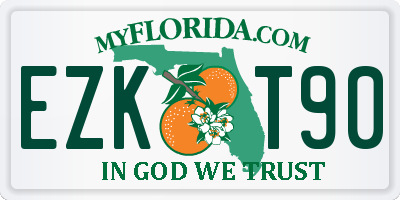 FL license plate EZKT90