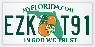 FL license plate EZKT91