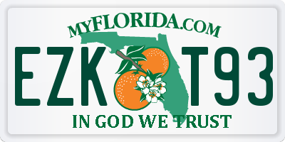 FL license plate EZKT93