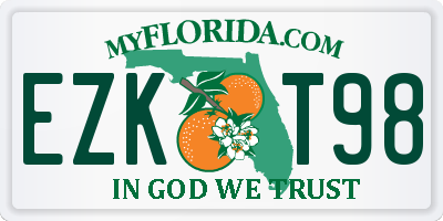 FL license plate EZKT98