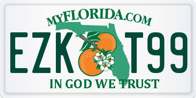 FL license plate EZKT99