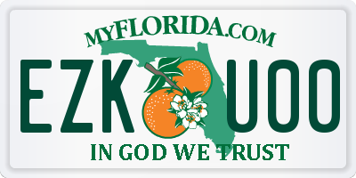 FL license plate EZKU00