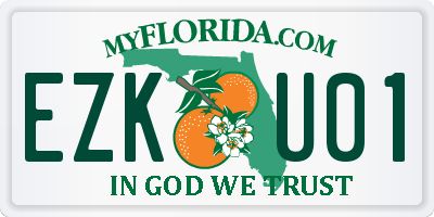 FL license plate EZKU01