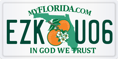 FL license plate EZKU06