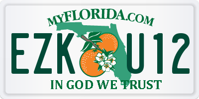 FL license plate EZKU12