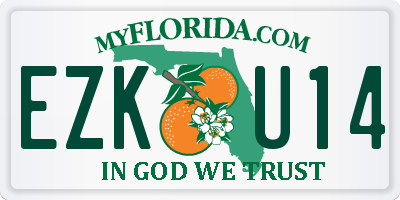 FL license plate EZKU14