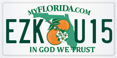 FL license plate EZKU15