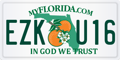 FL license plate EZKU16