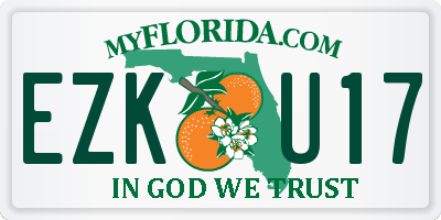 FL license plate EZKU17