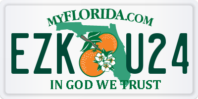 FL license plate EZKU24